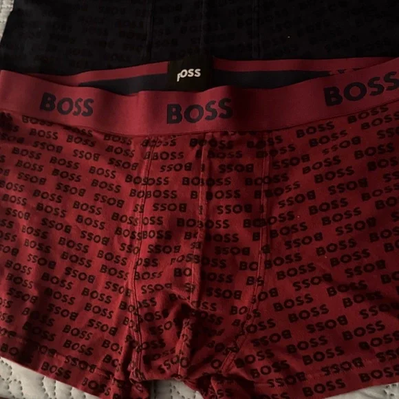 Boss Men's Boxer Briefs - dark blue, red, and brown - Picture 2 of 9